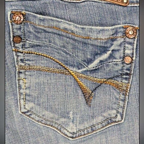 H & G size 11 juniors denim flare jeans - Picture 3 of 16